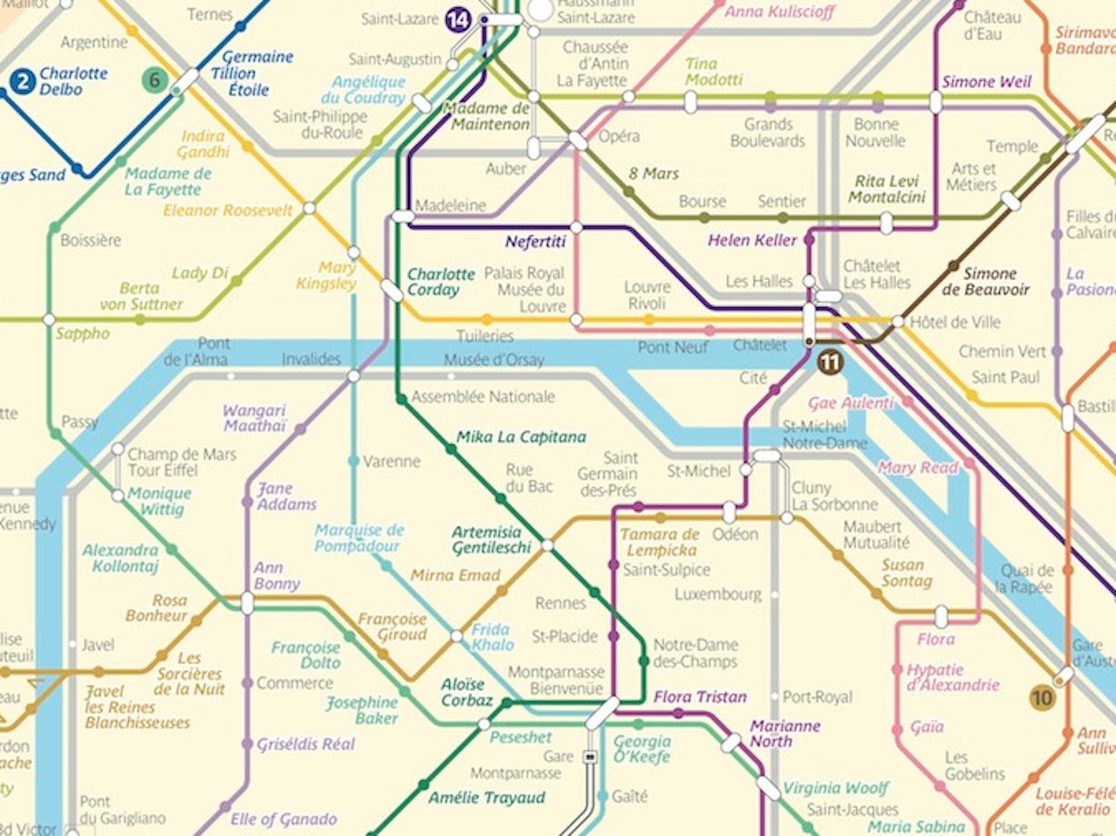 Artist Silvia Radelli Re-Imagines Paris Metro Map With Stations Named ...