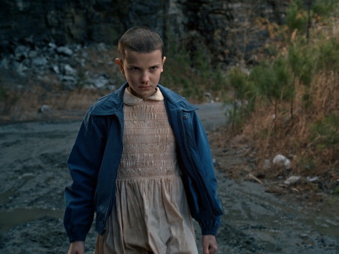 eleven stranger things bald