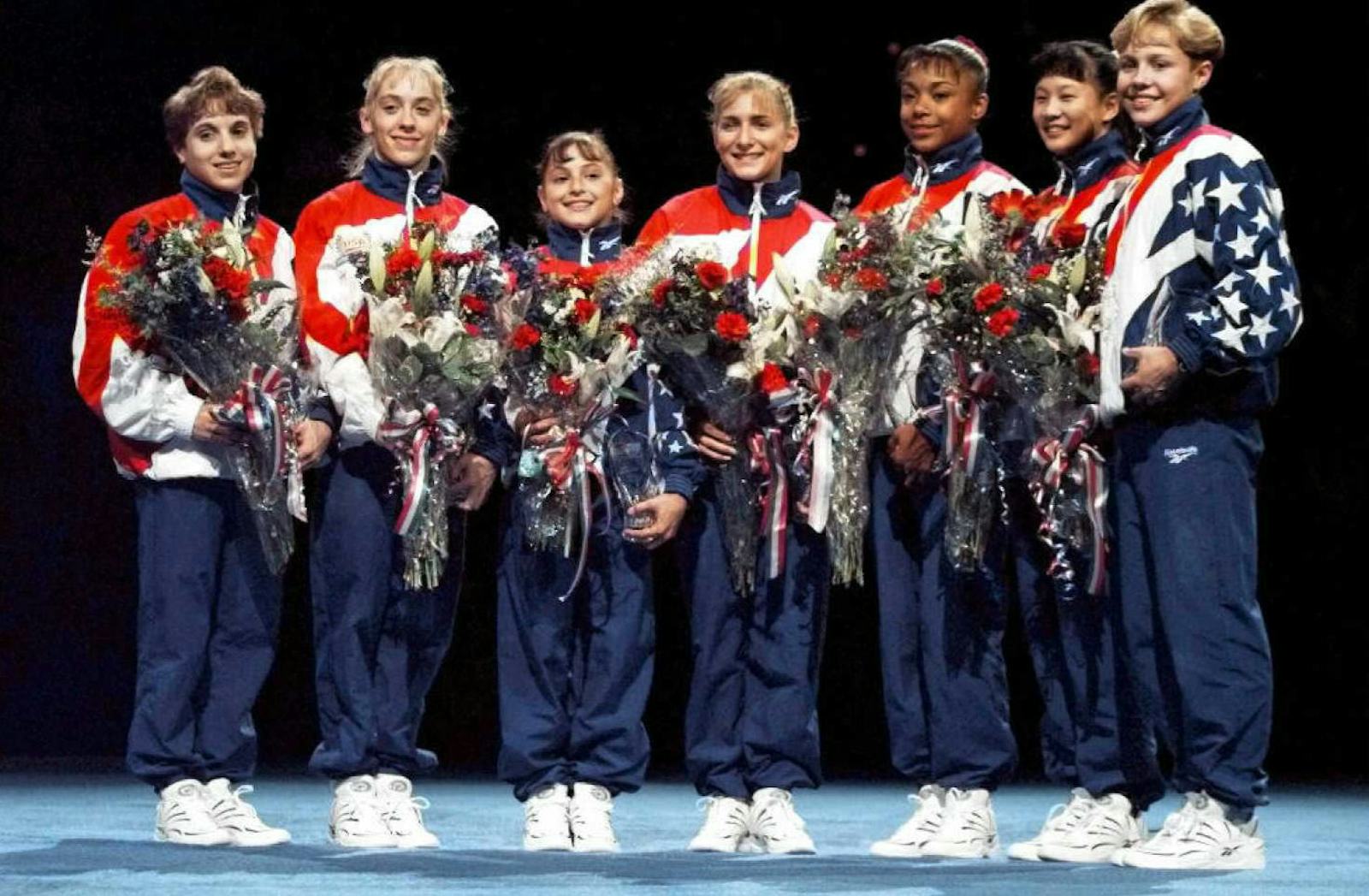 Столица олимпиады 1996 года. Керри Страг. Olympus 1996. Сборная США по спортивной гимнастике 1996.