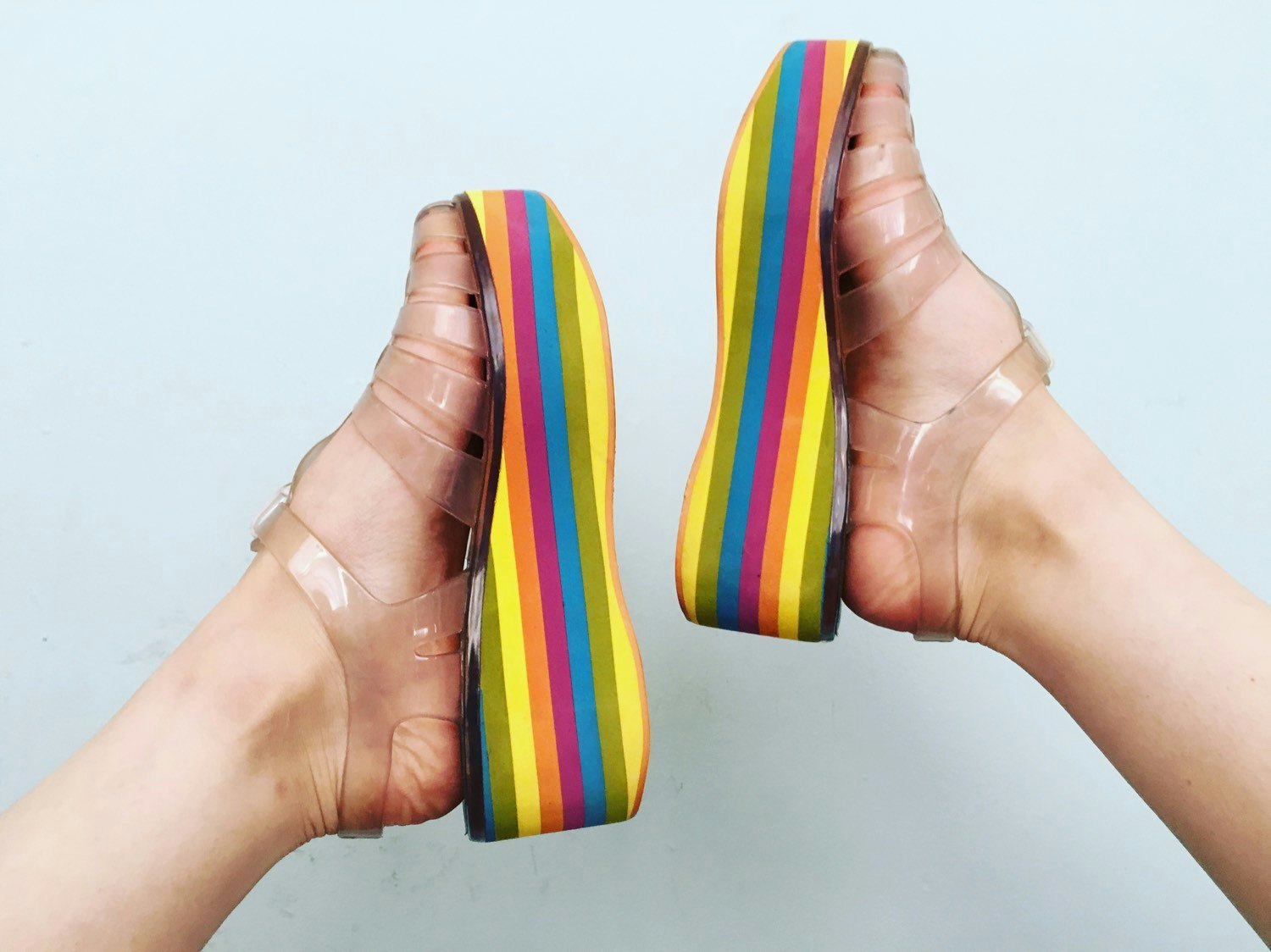 Rainbow discount jelly shoes