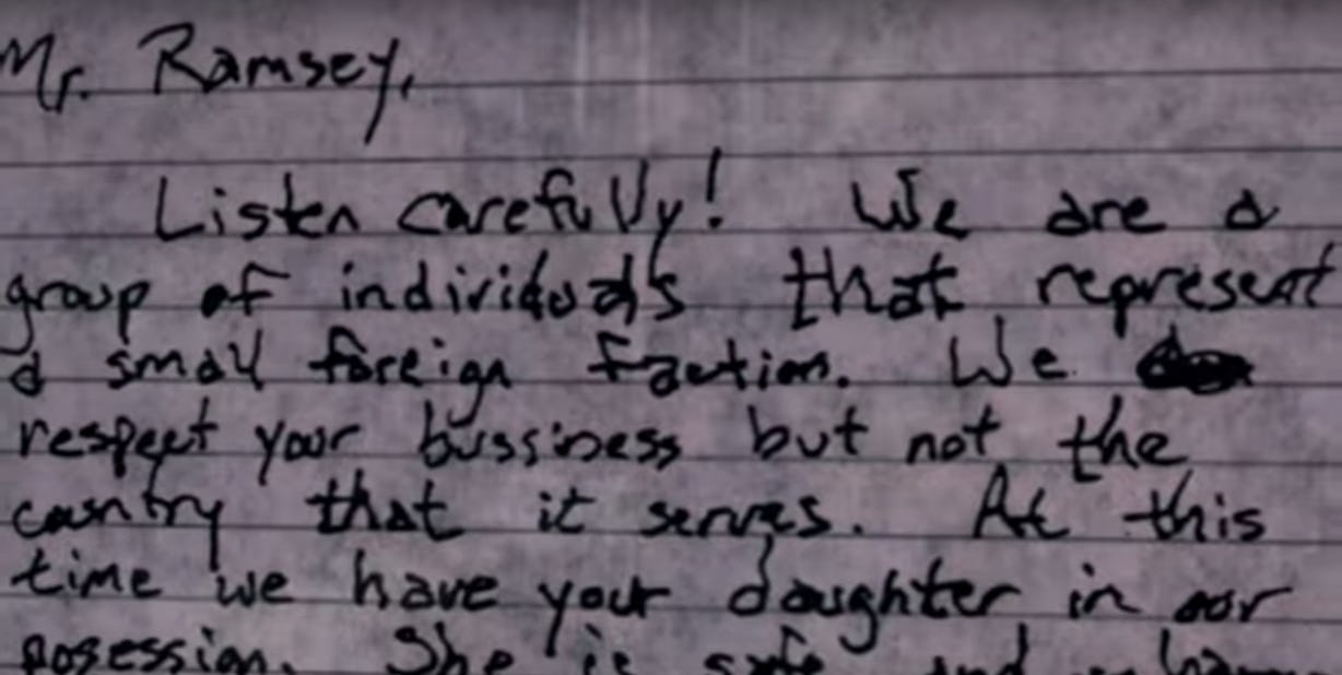 Who Wrote The JonBenet Ramsey Ransom Note? It's Long Been A Mystery