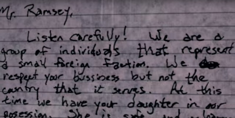 Who Wrote The JonBenet Ramsey Ransom Note? It's Long Been A Mystery