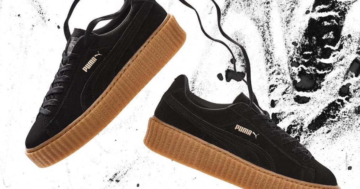 Puma rihanna top creepers negro