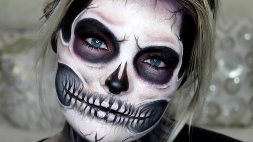 11 Exposed Skull Halloween Makeup Tutorials For A Deadly Simple
