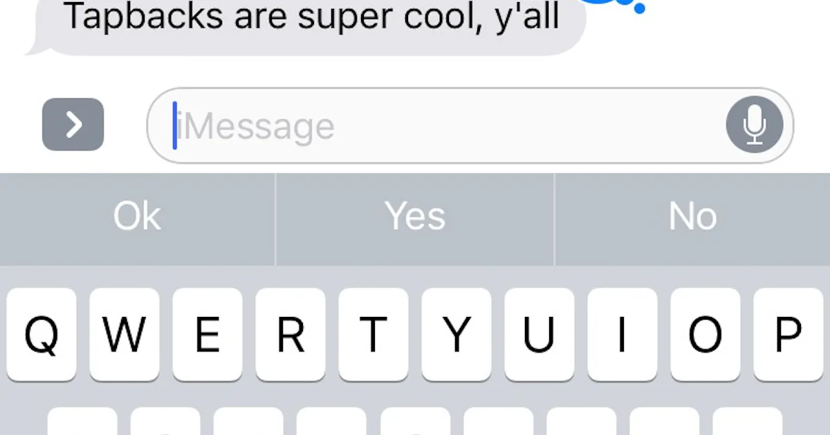 Quick Reply Ios What Is A Tapback In iOS 10? This Text Message Feature Is The Perfect ...