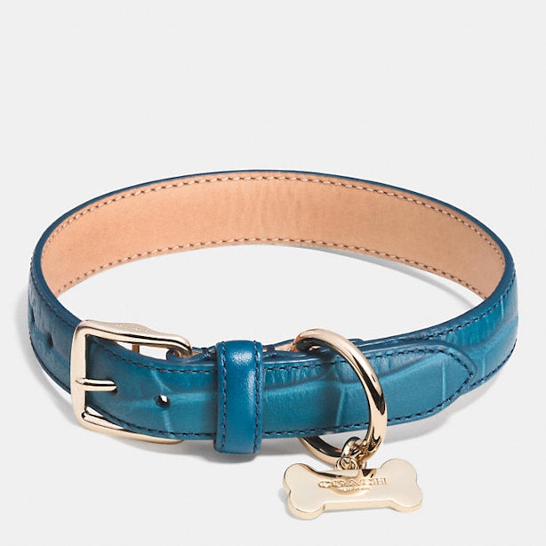 Croc Embossed Leather Dog Collar Croc Embossed Leather Dog Collar
