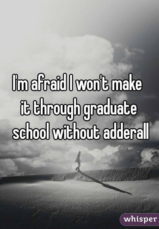 I'm afraid I won't make  it through graduate school without adderall