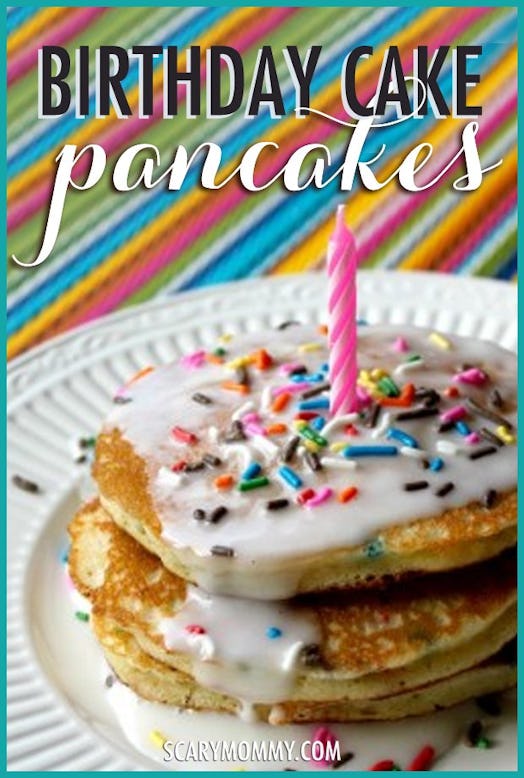 Birthday Cake Pancakes via Scary Mommy