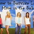 The cast of Desperate Housewives standing on the grass with text above them "How to survive life as ...