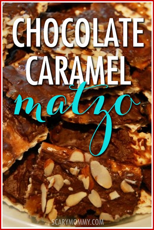 chocolate caramel matzo via Scary Mommy