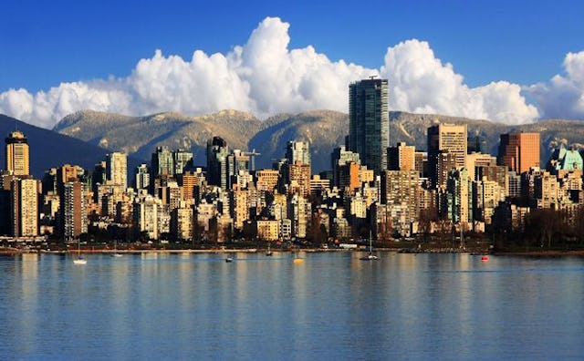 A semi-aerial view of Vancouver during day time