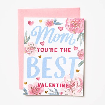 Gold Foil Mom You're the Best Valentine Card