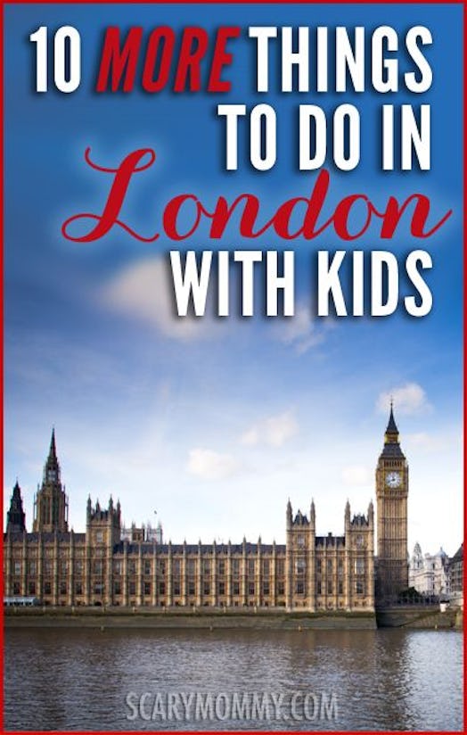 '10 more things to do in London with the kids' and the city of London in the background
