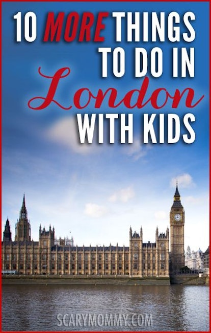 '10 more things to do in London with the kids' and the city of London in the background