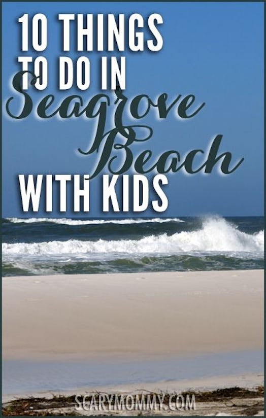 A photo of a beach and text reading "10 Things To Do In Seagrove Beach With Kids"