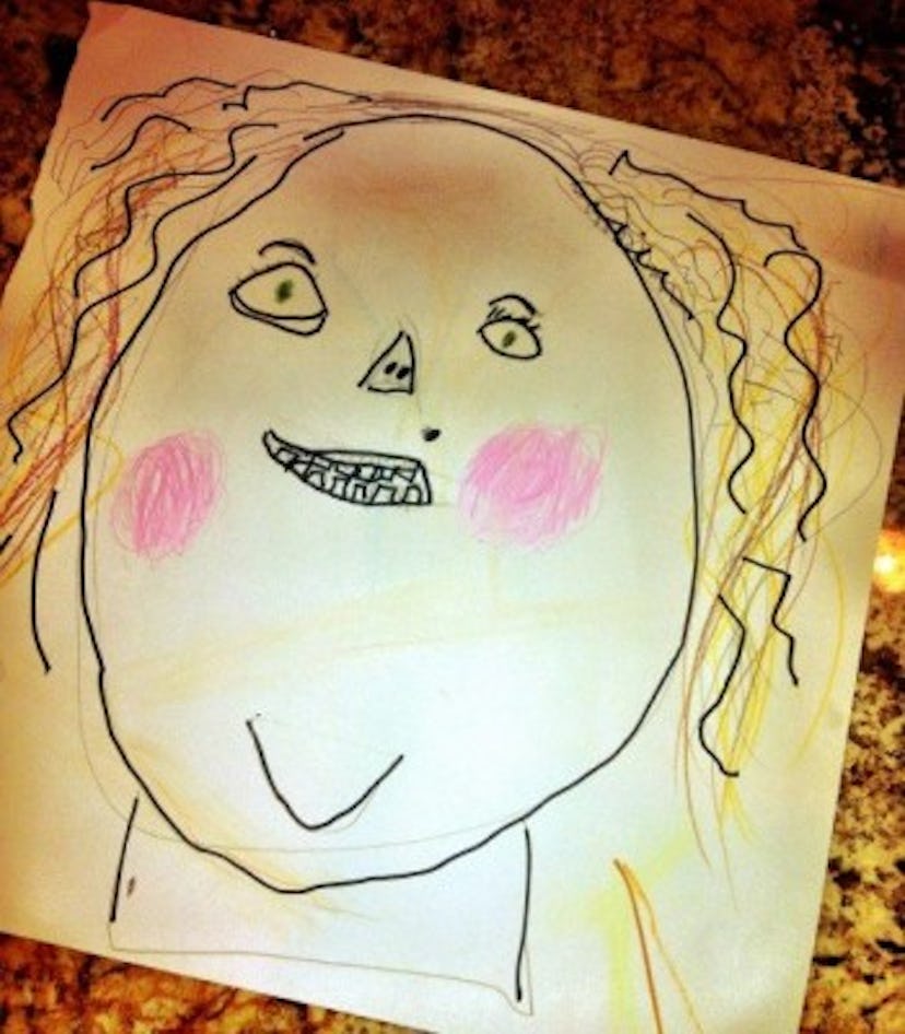 There is no greater blow to a mother's self esteem than a portrait by her child.