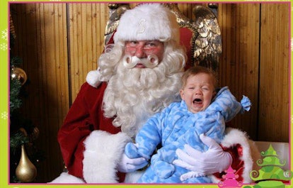 screaming boy with santa