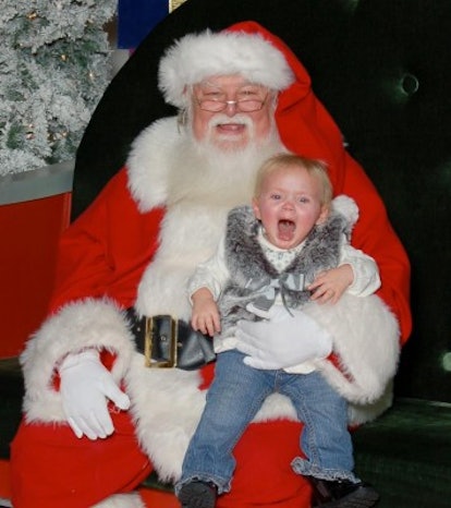 screaming with santa