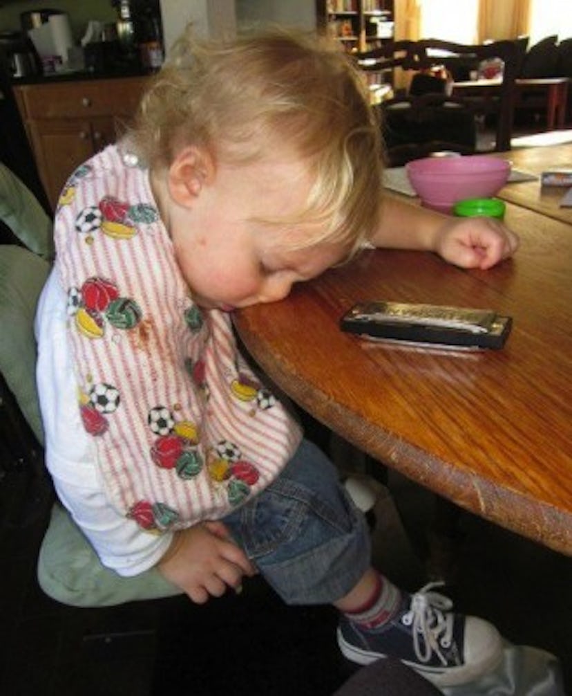 Naps Happen... When practicing your harmonica.