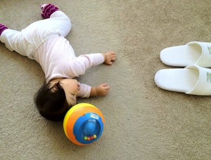 Naps happen... on the carpet!