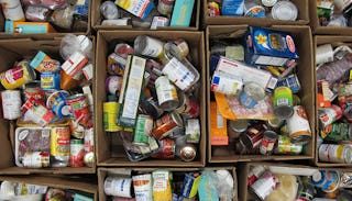 Boxes full of groceries