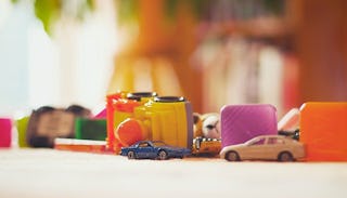 Children toys on the floor