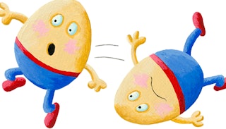 Illustration of Humpty Dumpty falling