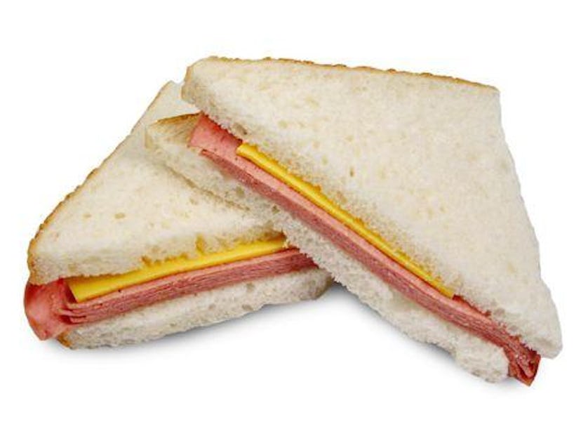 Tost sandwich with cheese slices and bologna 