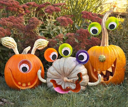 monster and alien pumpkins