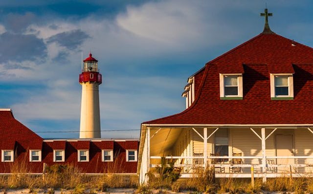 Shot of a Cape May Lighthouse in New Jersey