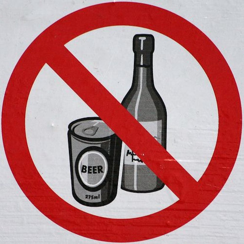 No alcohol sign