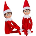Don't be silent, be the change - just say no next to two elf on the shelf dolls