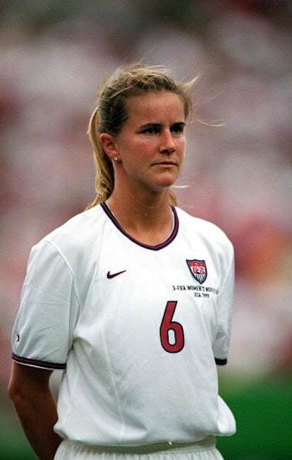 Brandi Chastain At The 1999 Women’s World Cup Victory