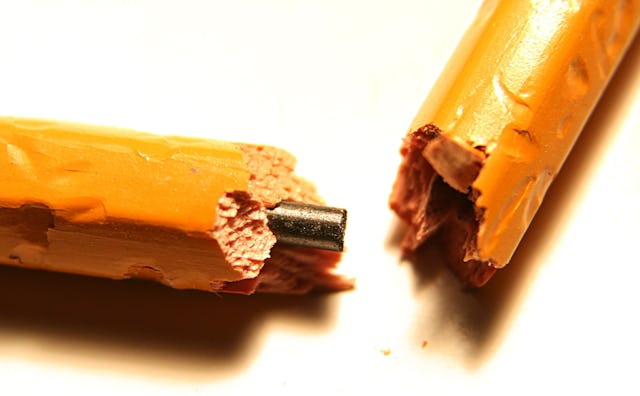 A broken pencil
