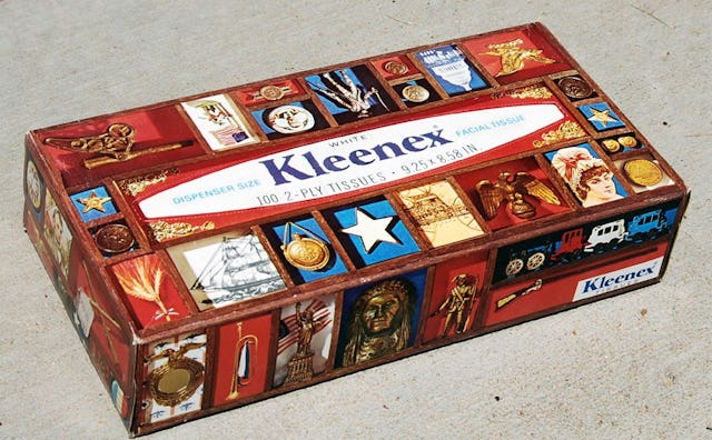 Box of Kleenex as pat of the five stages of having a cold