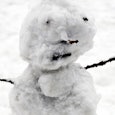 Real-life snowman