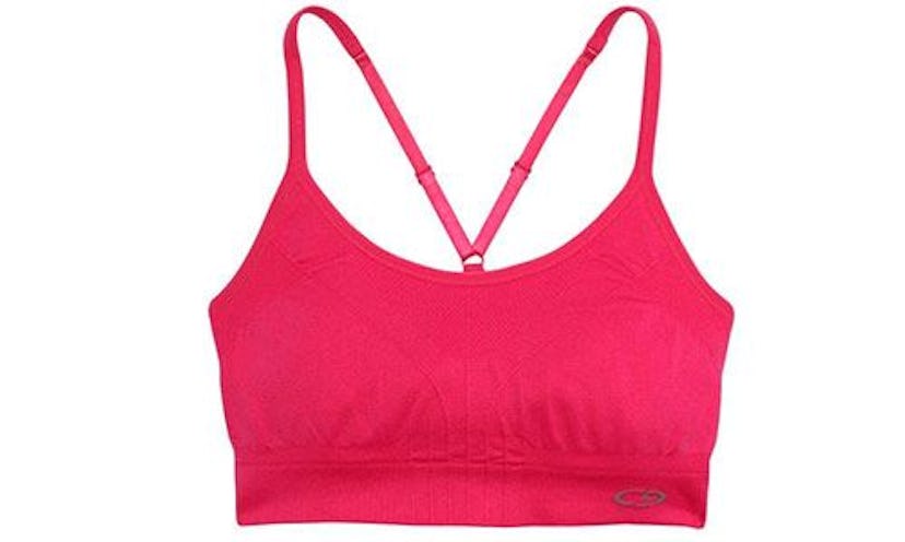 A pink C9 sports bra