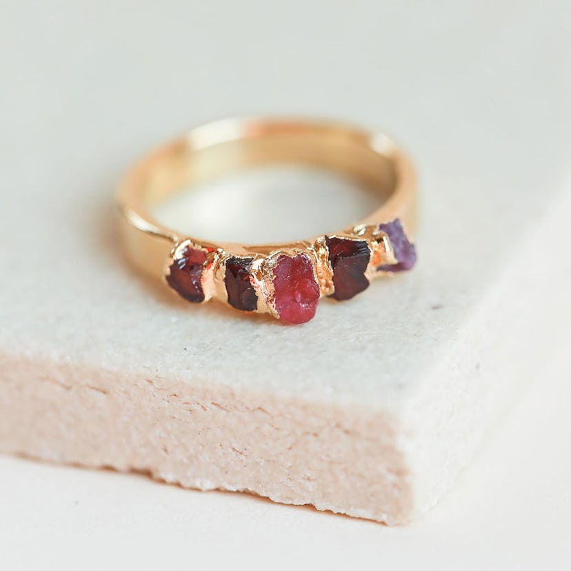 DANIBARBEshop Raw Ruby & Garnet Ring