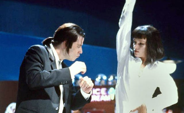 A scene from Pulp Fiction that has a soundtrack that shaped Generation X