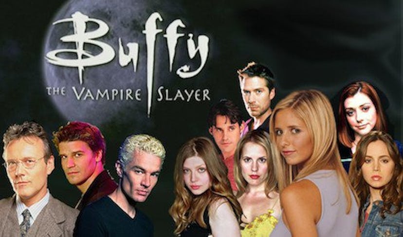Cover of 'Buffy the Vampire Slayer' series with main characters