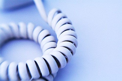 A white phone cord