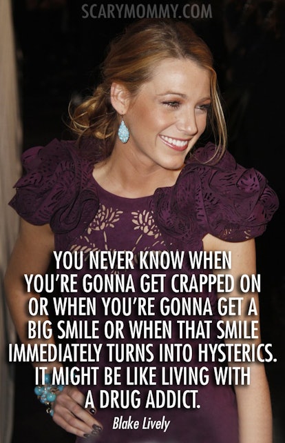 Blake Lively quote on motherhood via Scary Mommy