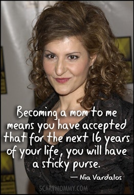 Nia Vardalos quote on motherhood via Scary Mommy