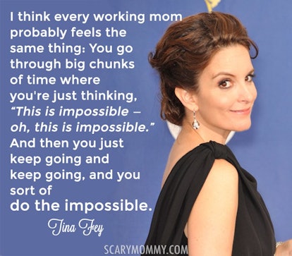 Tina Fey quote on motherhood via Scary Mommy