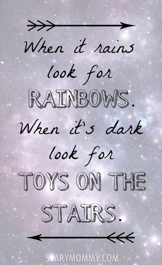 When it rains inpirational quote - via Scary Mommy