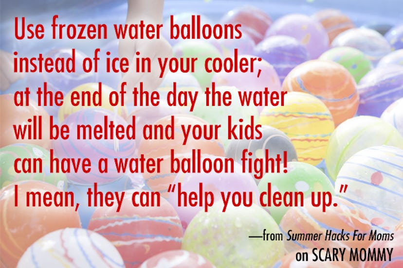 water balloon summer hack via Scary Mommy