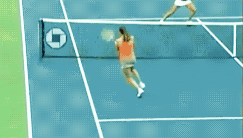 A girl getting hit by a tennis ball in her face and falling while playing tennis