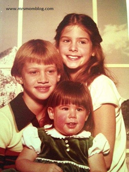A family portrait of Shannon Styles with her older sister and brother