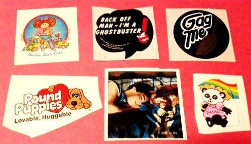 Over 100 popular Stickers collected in the 1980's