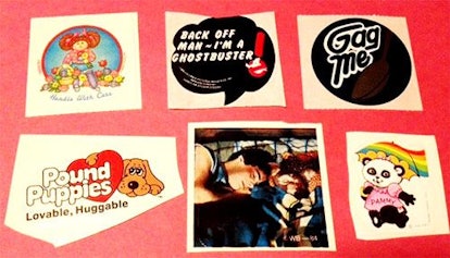 A mixed set of stickers from different sticker collections